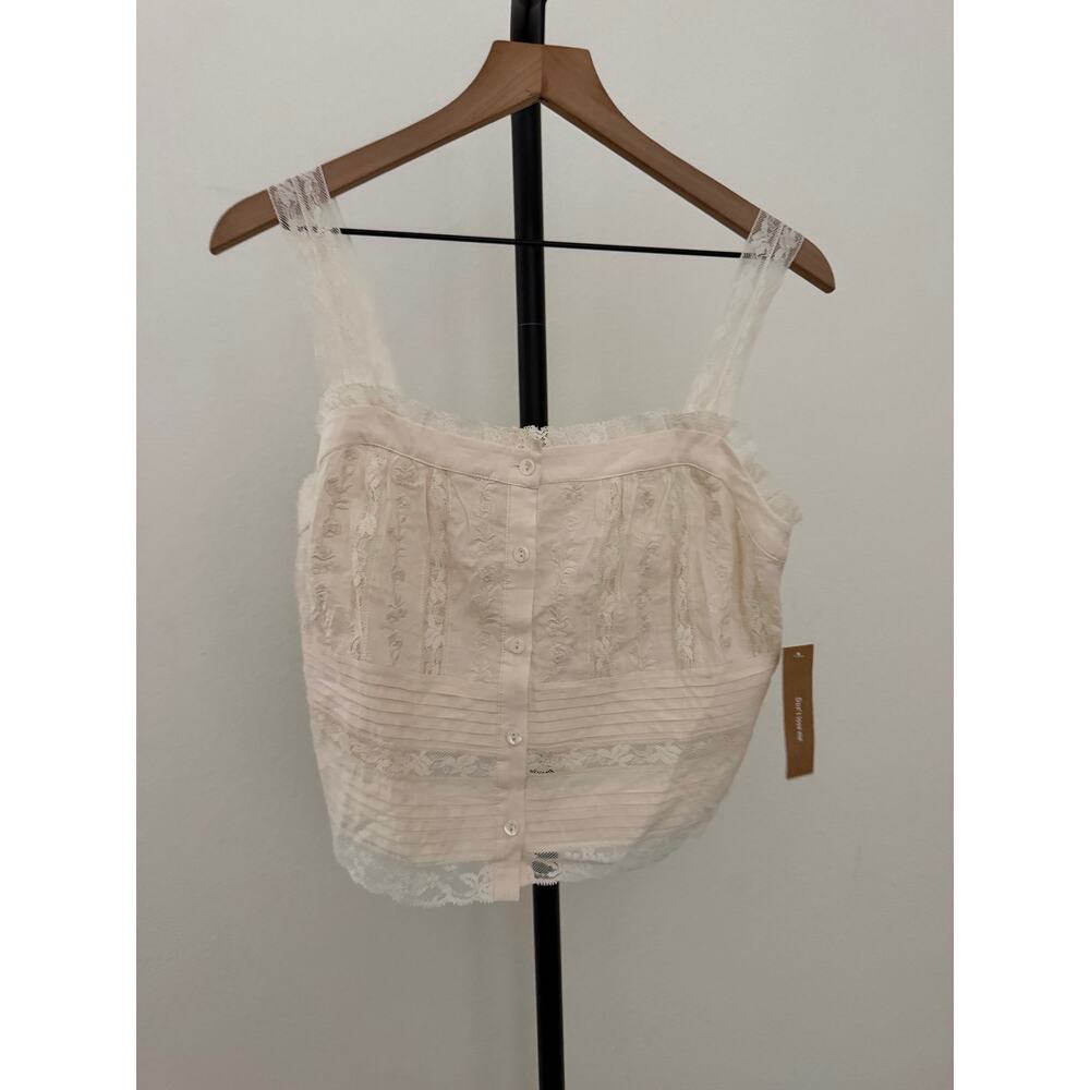 sorella few Moda misty Cotton Top cream $197 sz 4 - Picture 7 of 8